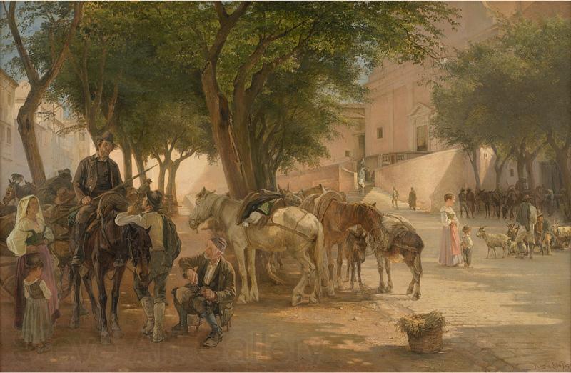 Edvard Petersen At the Capuchin Monastery in Rome Norge oil painting art